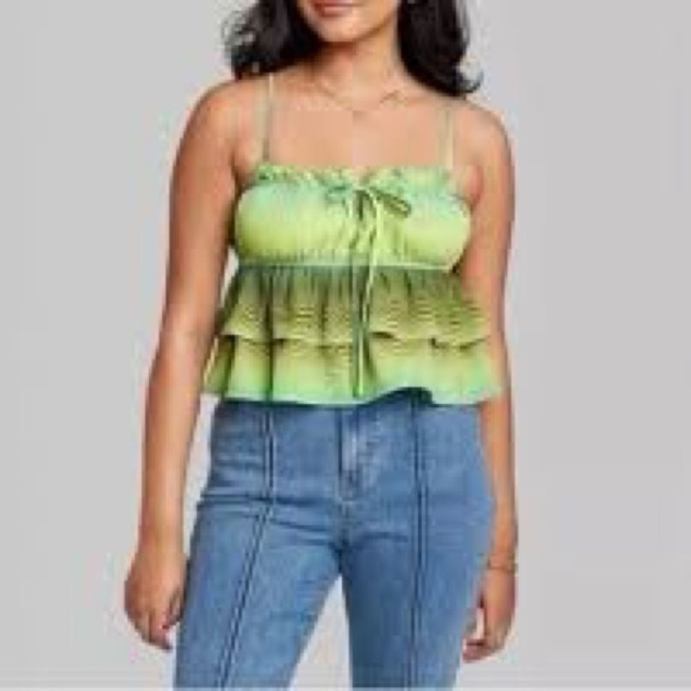 WILD FABLE S Stretchy Floral Cropped Top